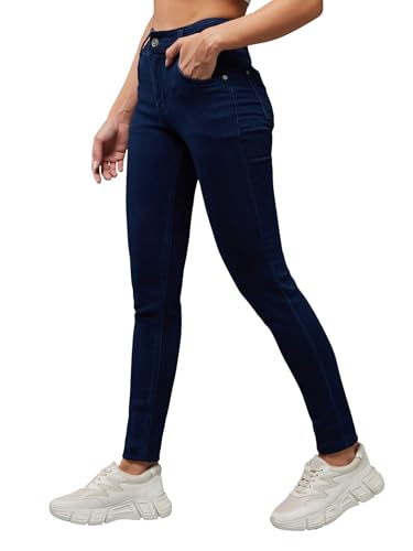 Image of Dolce Crudo Women's Skinny High Rise Bleached Cropped Stretchable Denim Jeans