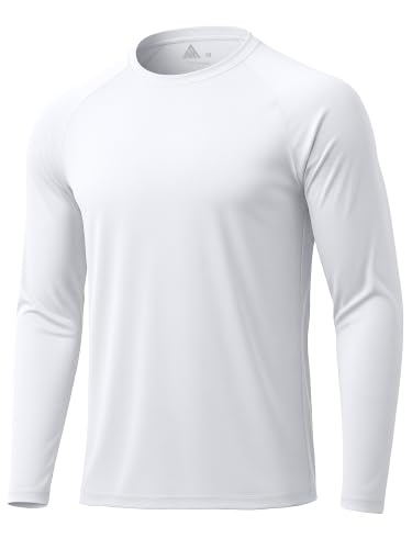 Image of ZITY 5 Pack Long Sleeve Shirts for Men UPF 50+ Sun Protection Fast Dry Lightweight Fishing Swim Rash Guard Workout Shirt
