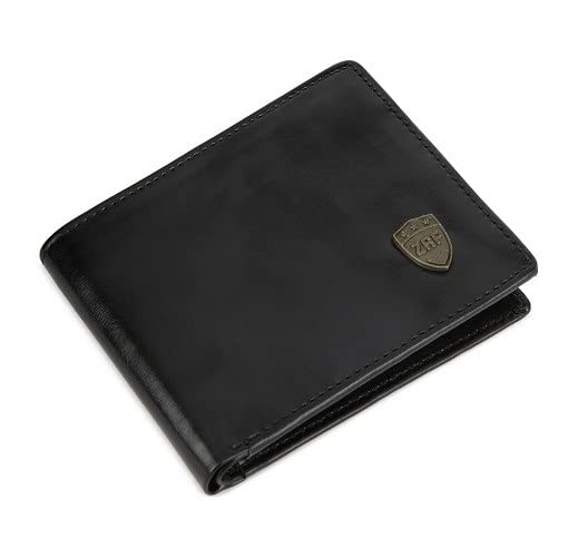 ZAF Faux Leather Wallet for Men & Boys with Multiple Card Slots (Black)