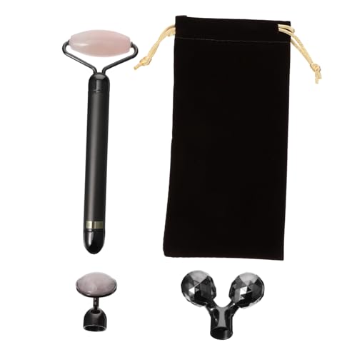 Vaguelly 1 Ensemble Masseur de jade - Facial au rouleau - Rouleau de massage en jade - de massage électrique masseur facial outils de massage du visage rouleau facial Alliage de zinc