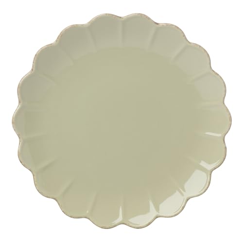 Image of Lenox Stoneware Dinnerware Sets, French Perle Scallop Matcha 12-Piece Dinnerware Set, Service For 4, Green Dishes Set for 4, Dishwasher Safe, Stoneware Dinner Plates and Bowls Sets (Green, 12 Piece)