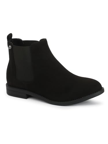 Image of Carlton London Women Comfortable fashionable low Heel Ankle Height Boots for Daily use, Office use, Casual use