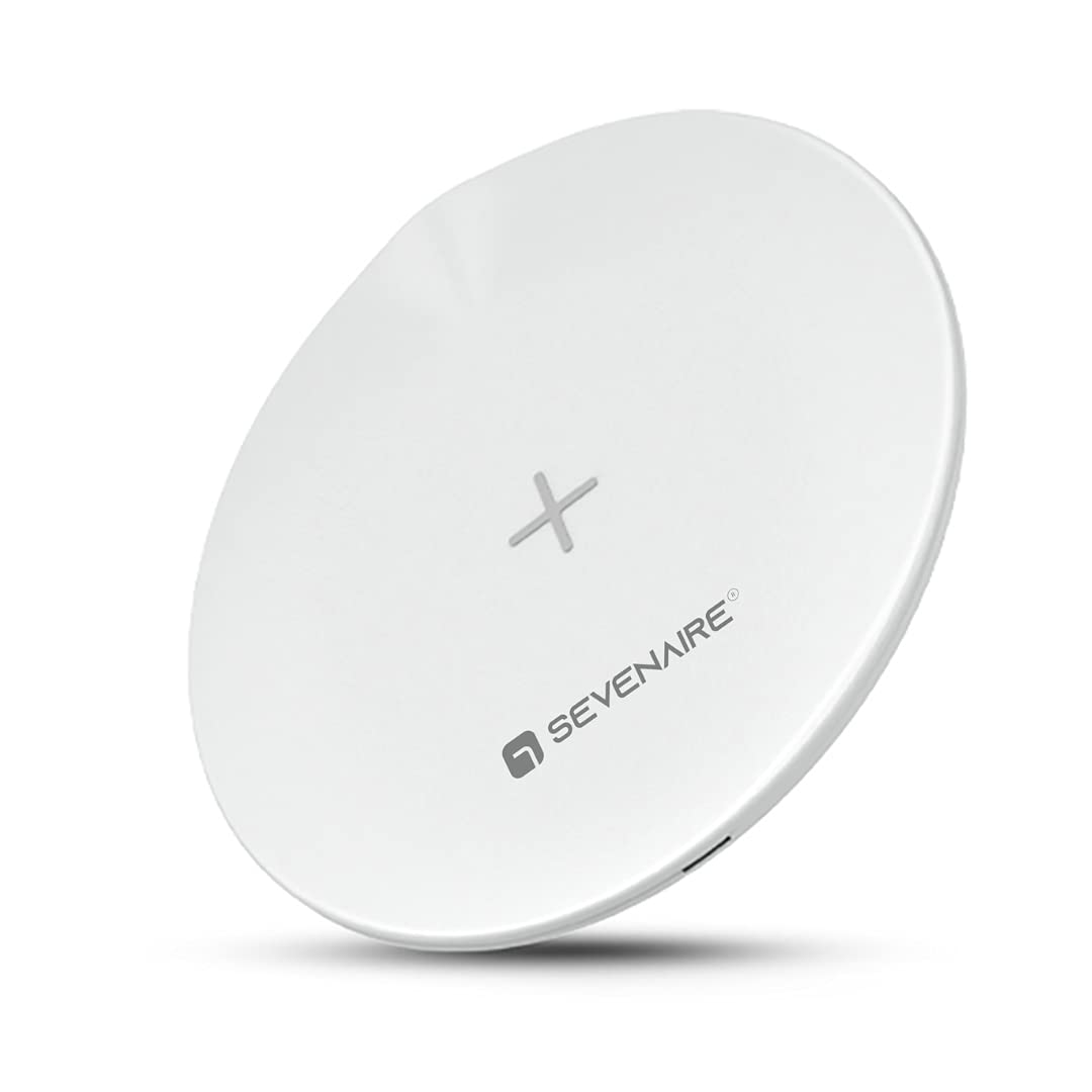 SEVENAIRE WPAD15 Wireless Charger for iPhone 17 to 12 Series, Galaxy S26 to S8, Nothing,Pixel & Other Qi Phones, Type-C PD | 15W Fast Wireless Charging Pad