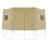 Tienda de campaña hexagonal de seguridad para cama elástica, cubierta impermeable de protección UV con cremallera, lavable a máquina y plegable, refugio familiar al aire libre para niños, accesorio