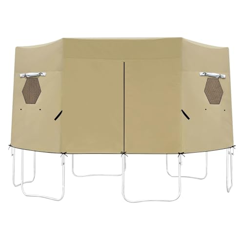 Tienda de cama elástica impermeable resistente a los rayos UV para camas elásticas redondas de 6 pies, 8 pies, 10 pies, 12 pies, protección solar y lluvia, ideal para diversión al aire libre y