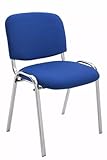 Chair In And OutdoorMatch fauteuil Laney - chaise de conférence - 100% polyuréthane - Bleu - Fauteuil visiteur