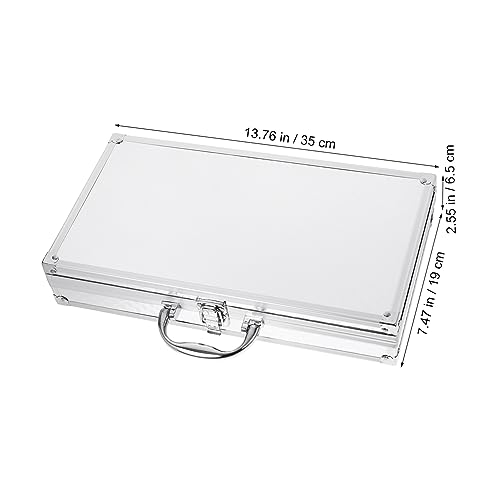 Small Aluminum Tool Box Portable Metal Case for Men Locking Heavy Duty Flight Briefcase2