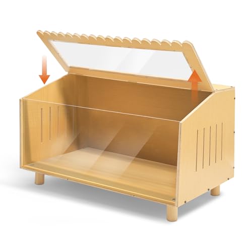 Wooden Hamster Cage Guinea Pig Cage 23.6x11.8x11.8 Inch Openable Top for Small Animal Dwarf Hamster Guinea Pig Hedgehog