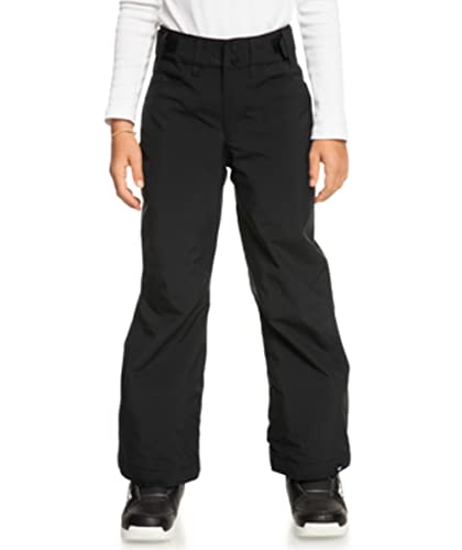 Image of Roxy Girls Backyard Snow Pants With DryFlight Technology, 12 /Large, True Black