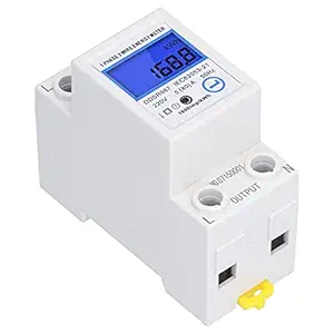 Electric Meter, Digital Electricity Meter LCD DIN Rail Installation Wattage Meter for Electronics Industry