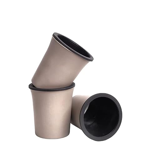 Image of Oslo Self Watering Pots | Planters for Your Home Living Room Office Decor, Round Plastic 4.3 Inch Set of 3 (Mocca) (Brown)