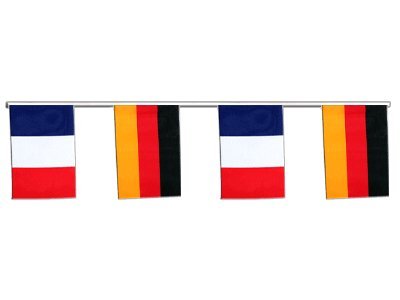 Guirlande d'amitié France - Allemagne 6m pavillon bilingue comité jumelage