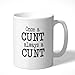 Produktbild Cheeky Chops Tasse CMUG26 mit Aufschrift "Once a c*nt, Always a c*nt, Geburtstagsgeschenk für ihn, ihr, Witz, Humor