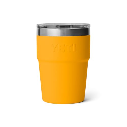 Image of YETI Rambler 16 oz Stackable Tumbler, Vacuum Insulated, Stainless Steel with MagSlider Lid
