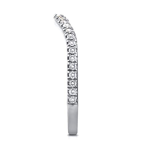 Kobelli Round Shadow Diamond Band 1/5 CTW in 14k White Gold4