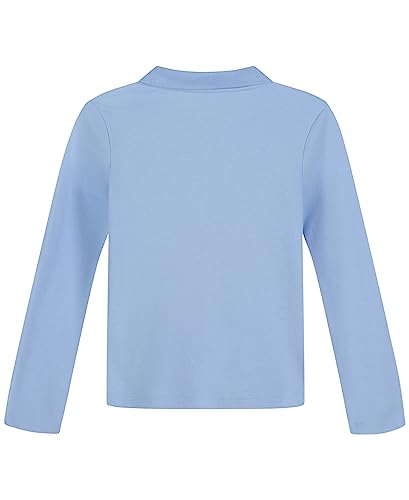 NAUTICA Girls' Uniform Long Sleeve Polo with Ruffle Placket