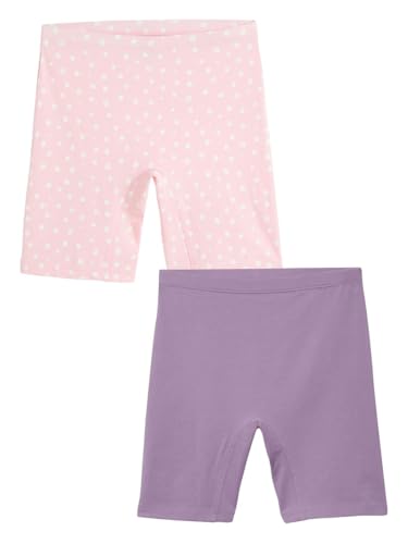 Image of mackly Girls Inner Shorts (Pack of 2) | 2-in-1 Seamless Panty Shorts with Gusset | Soft Breathable Base Layer for Dresses, Skirts