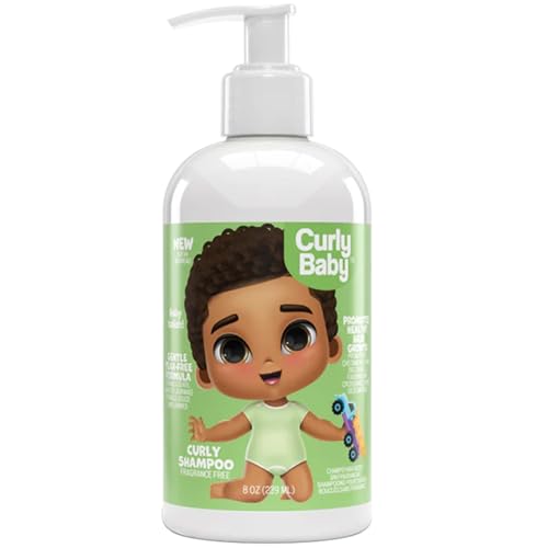 Curlybaby Curly Shampoo - Tear-Free, Fragrance-Free,...