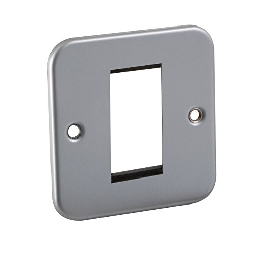 Metal Clad 1G Modular Faceplate Grey
