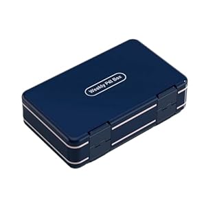 Wekelijkse Pillendoosje 3 Keer Per Dag – Medicijnorganisator Container Voor Vitaminen Met Groot Compartiment (Blauw)