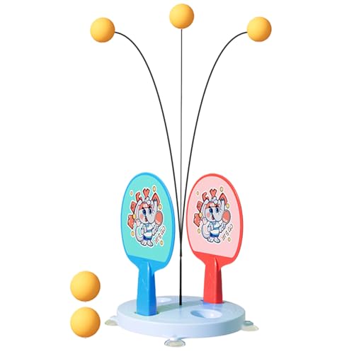 Kit de entrenamiento de tenis de mesa, kit de entrenamiento de tenis de mesa de eje elástico, juego de palas portátil para ejercicio en interiores y exteriores, hogar, oficina, gimnasio, todas las