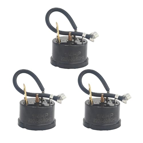 Klyeola 3Pcs Refrigerator Compressor Overload Protector, Freezer Thermal Overload Protection Replacement Part, Compatible with 1/4 HP Mini Fridge, Beverage Cooler, Wine Center