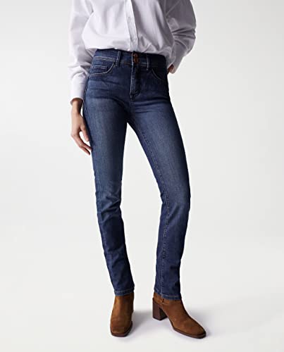 Salsa Secret Push in Slim Jeans with Rinsed Effect Blue