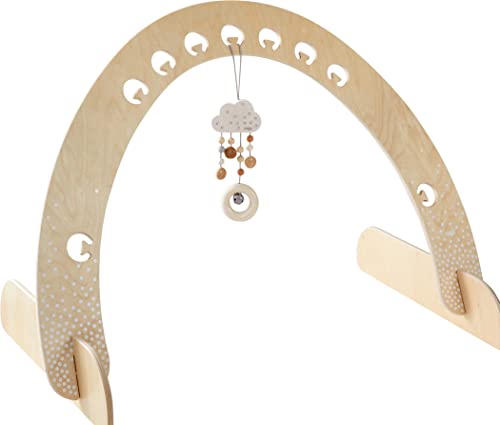 Image of HABA Dots Play Gym - Space Saving Natural Wooden Arch for Dangling Elements (Made in Germany)