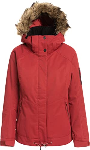 Anorak Roxy Meade rouge brique taille S contre le froid intense de l'hiver