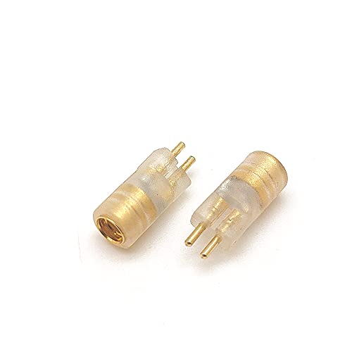 Pack of1pair DIY MMCX to 0.78mm 2pin adapter conversion Headphones connector 0.78mm to MMCX Earbuds audio interface Replace Transfer connector (Transparent Straight)