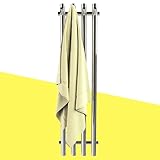 senplus Heated Towel Rack, Towel Warmer with Timer, Wall Mounted hot Towel Warmer Rack for Bathroom, Hardwired or Plug-in Models Vertical Towel Heater Chrome