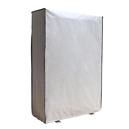 WANGCEPLSD Copertura Condizionatore Esterno, Impermeabile e Antivento, Telo Esterno Anti-Neve Anti-Polvere, Copertura Pompa di Calore, Tessuto Oxford 600D(Silver,150x45x110cm/59x18x43in)