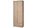 2-TRG. Kleiderschrank Dielenschrank Flurschrank Höhe 190 cm Garderobenschrank H MDF (eichefarben)