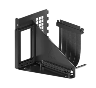 ARCTIC Accelero Vertical GPU Mount (Black) Vertikale GPU-Halterung mit PCIe 5.0 x16 Riser Cable (160 mm) Unterstützt Grafikkarten jeder Länge bis 3 Slots Benötigt 7 PCI Slots Schwarz