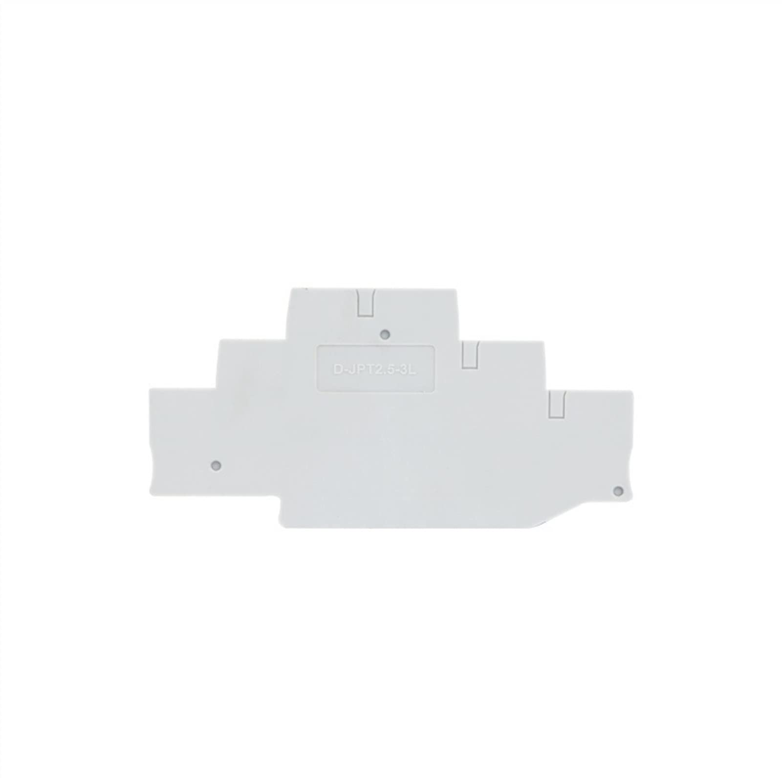 douki D-PT2.5-3L cubierta final para conector de 3 niveles y carril DIN, 50 uds