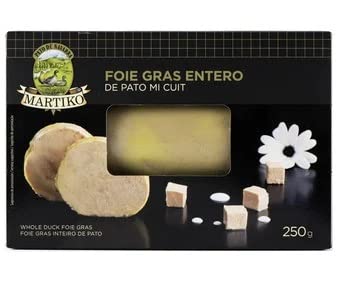 Foie gras de pato (de Navarra) entero 'Mi cuit' MARTIKO 250 g. REFRI