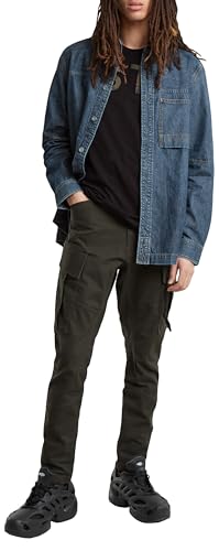 G-STAR Raw - Mens Zip Pocket 3D Skinny Cargo 2.0 5-Pocket Pants, Color Asfalt, Size: 32W x 34L3