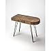 HomeRoots Multi-Color Mango Wood Solids, Iron Loft Writing Desk
