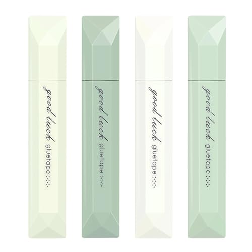 Nastro Adesivo a Rullo - 4 Pezzi Dispenser a Rullo per Nastro a Doppia Faccia,Applicatore di Colla per Craft - per Scrapbooking Journaling Artigianato Ufficio Aula Confezionamento Fotografia Casa