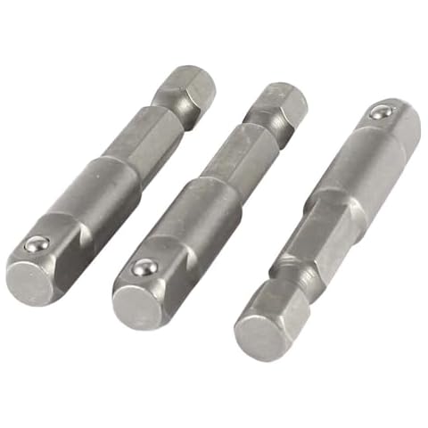 TOP-VIGOR 3Pcs Impact Driver/Drill, 1/4 Hex Shank to 1/4 Socket Adapter Set, Impact Socket Adapter Converter Replacement Part for Impact Driver or Drill Bit Cover