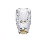 VCRGHJJY 1indivualcrystal Glass Gold Foil Vasos de chupito para vidrio de vodka Home High End Wine Set Copa de vino de doble vidrio para el hogar Bar Copas de licor estilo 1