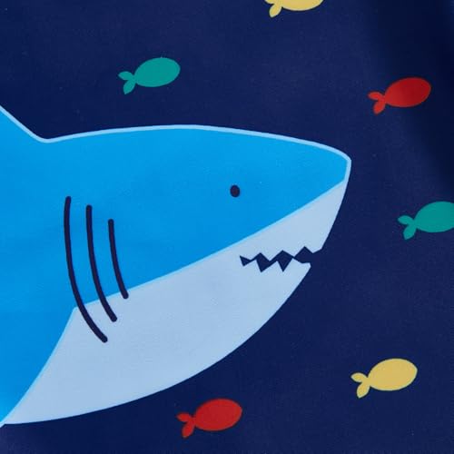 Boys Swimsuits 3 Piece Rash Guard Short Sleeve Sunsuit Kids Swimwear Sets Swim Trunks Hat4