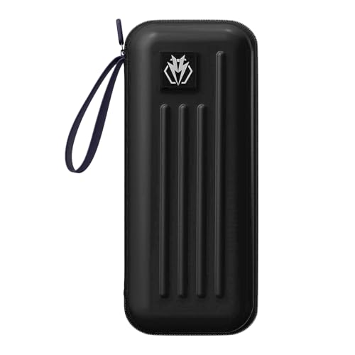Lavishio Funda para dardos, funda de transporte para dardos con capacidad para 3 dardos montados y accesorios, funda de transporte para dardos, tubos de almacenamiento integrados y bolsillos, Black