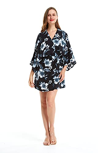 Image of Women's Hawaiian Open Front Kimono Top Signature Prints | Open Front Design; Lightweight Rayon; Signature Tropical Prints; Relaxed Fit; Resort Vacation Style