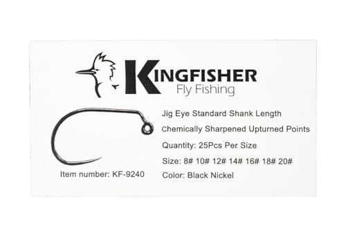 Kingfisher Fly Fishing Wide Gap Jig Fly Fly Tying Hook Barbless