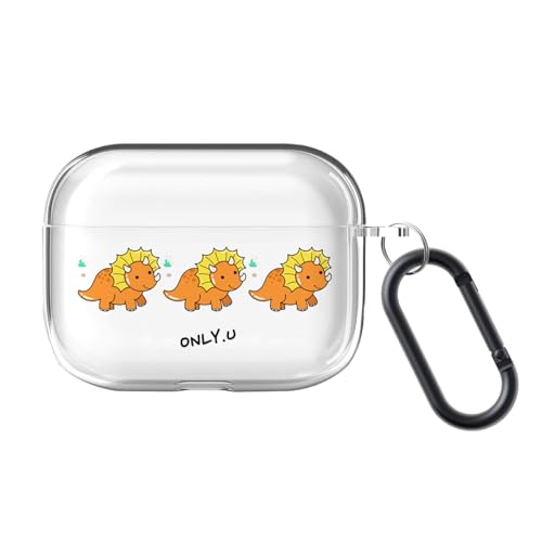 ONLYOU Airpods pro2�p �P�[�X �_�C�i�\�[ ���� �O�b�Y ��������� �_�C�m�\�A �������� �N���A ���킢�� �n�[�h�P�[�X PC �G�A�[�|�b�Y�v���P�[�X (AirpodsPro(��2����) B.)