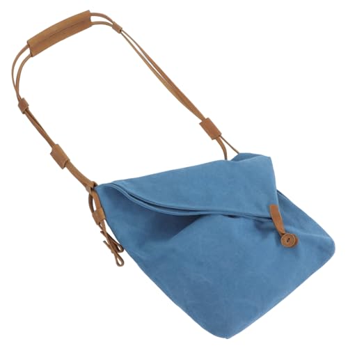 Sac bandoulière en toile bleu multifonction avec bretelle réglable