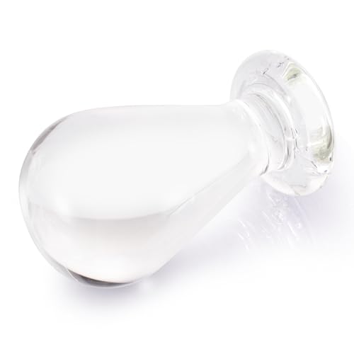 Image of ferch Large Size Glass Butt Plug Crystal Anal Plug Sex Toys Pleasure Bomb Plug Personal Sex Massager for Couple, 4.3 * 2.4in(L)