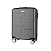WORLD EXPLORER Cabin Suitcase | ABS Hard Shell with 360° Spinner Wheels & Com-bination Lock | Lightweight Cabin Luggage and Suitcase 34L – Ryanair Priority Size Travel Bag (Dark Grey, 55x40x20 CM)