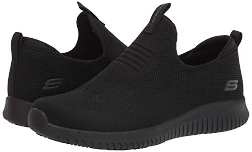 Skechers Women's Slip On Athletic Food Service Shoe, Black, 7.5 #TOP6
